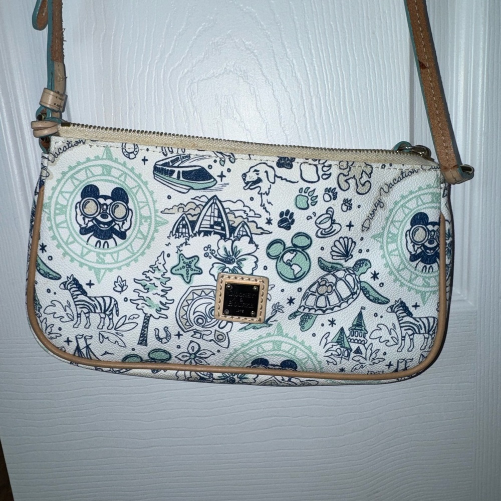 Dooney & Bourke Pink Disney Characters Foldover Crossbody Bag - Picture 12 of 14